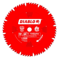 A 12-inch Diablo circular saw blade with 60 teeth, designed for a combination of wood cutting applications.