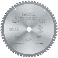 Dewalt 12-inch metal cutting blade with 60 teeth, designed for heavy gauge steel.