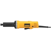 A yellow and black electric rotary tool with a power cord, branded as DeWALT.