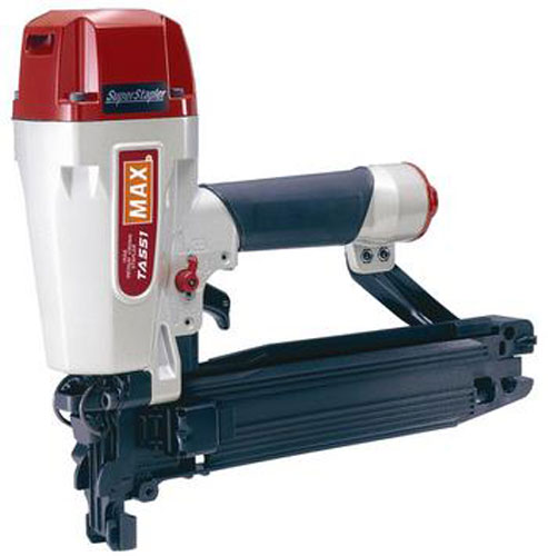 A MAX Super Stapler Tassi, a heavy-duty electric stapler designed for industrial use.