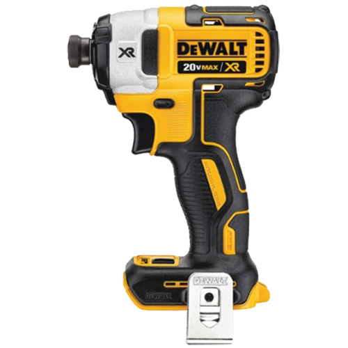 Dewalt 20V Max XR cordless impact driver with a black and yellow design.