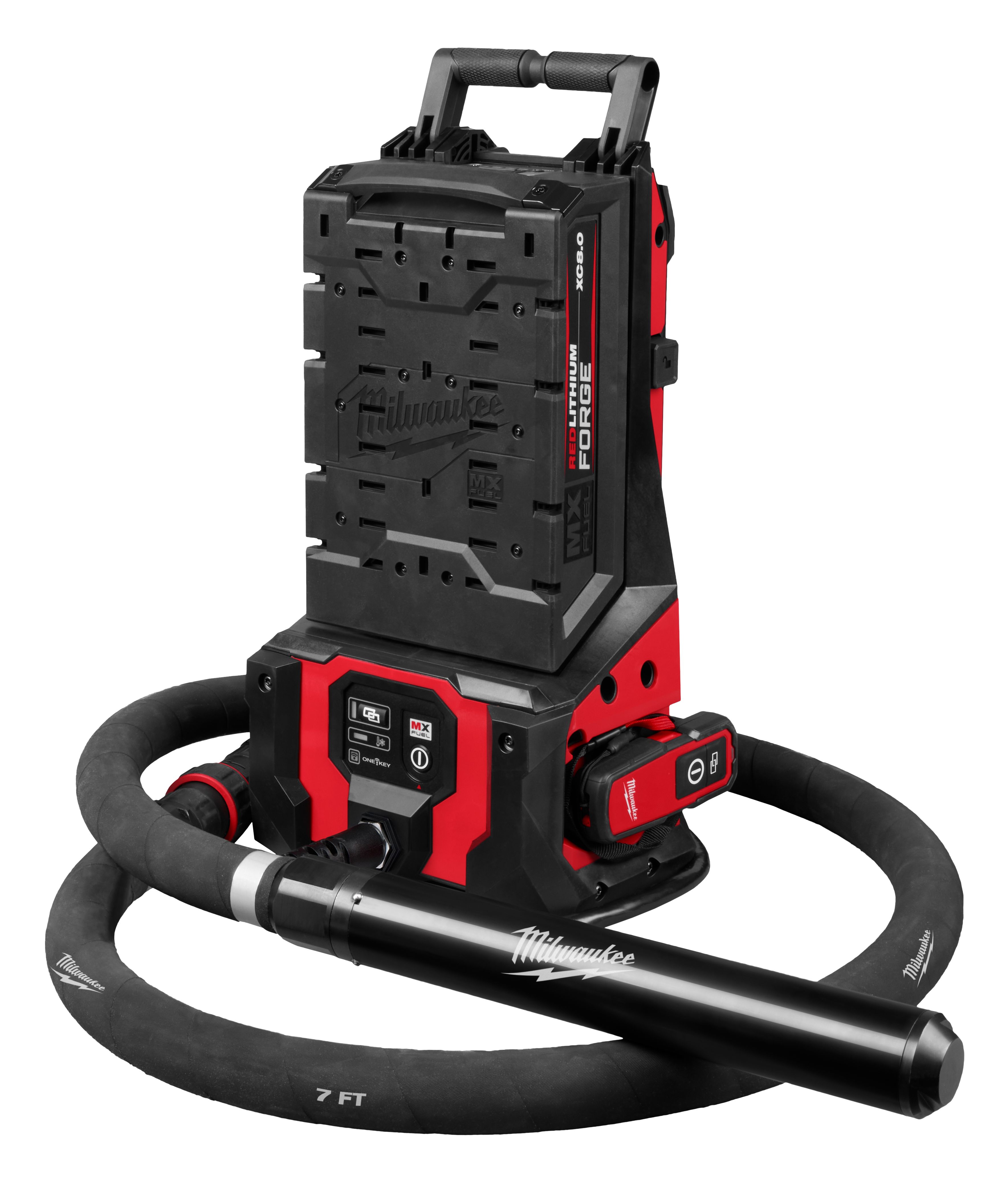 Milwaukee MX FUEL cordless blower with flexible hose and control panel