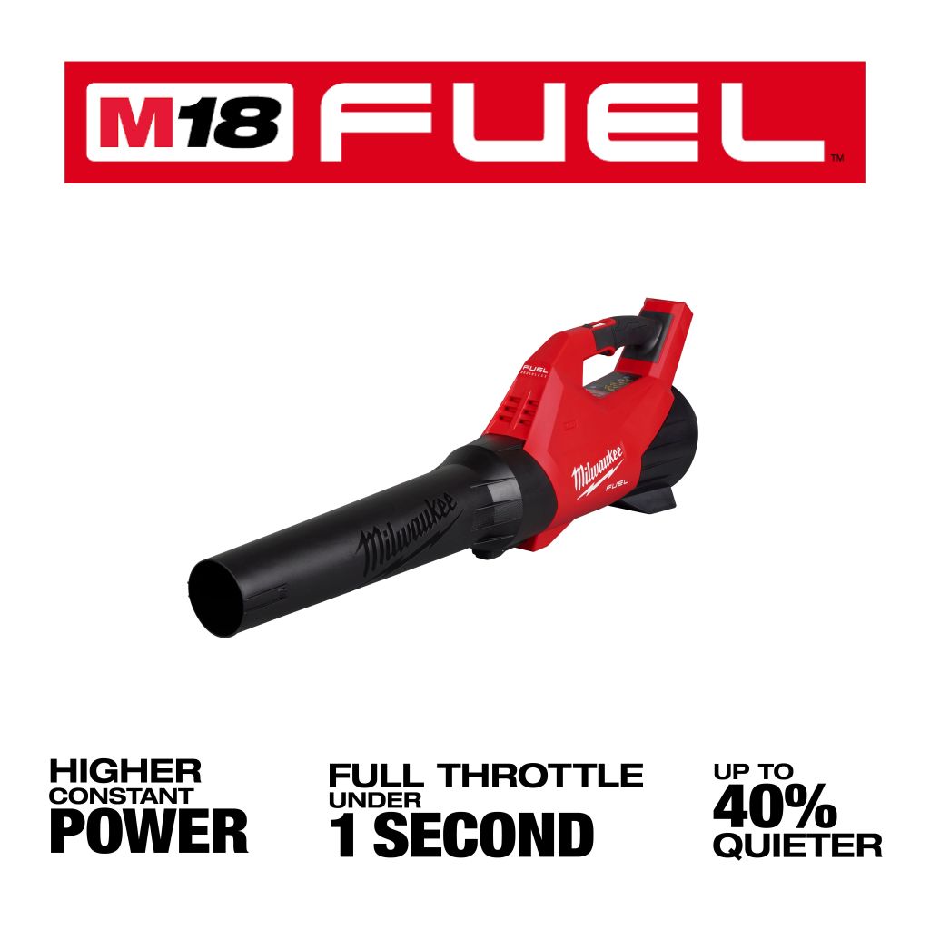 Red leaf blower